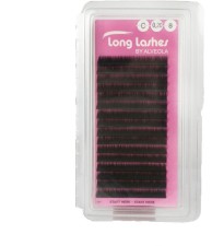 Long Lashes Műszempilla, 3D (szálas), C-íves, vastagabb (0.20mm), fekete 8mm LLC8200008